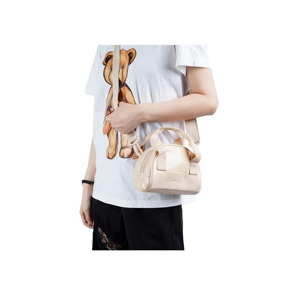 Puma Gold Foil Logo Solid Color Detachable Shoulder Strap Polyester And Polyurethane Mini Handheld Crossbody Shoulder Bag Women bags 078216-02