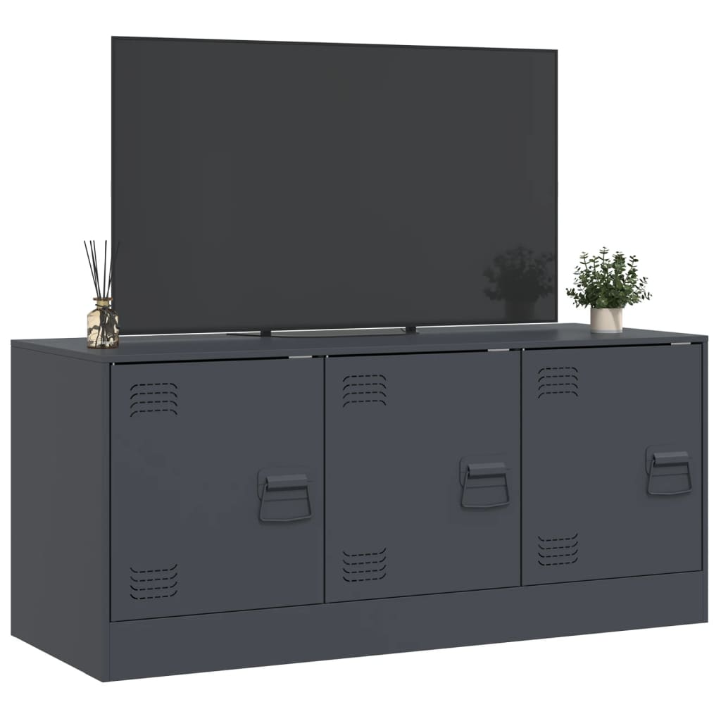 Vidaxl Szafka Pod Telewizor, Antracytowa, 99X39X44 Cm, Stalowa
