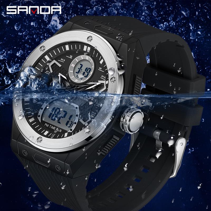 Sanda Youth Multifunctional Waterproof Sports Watch for Students