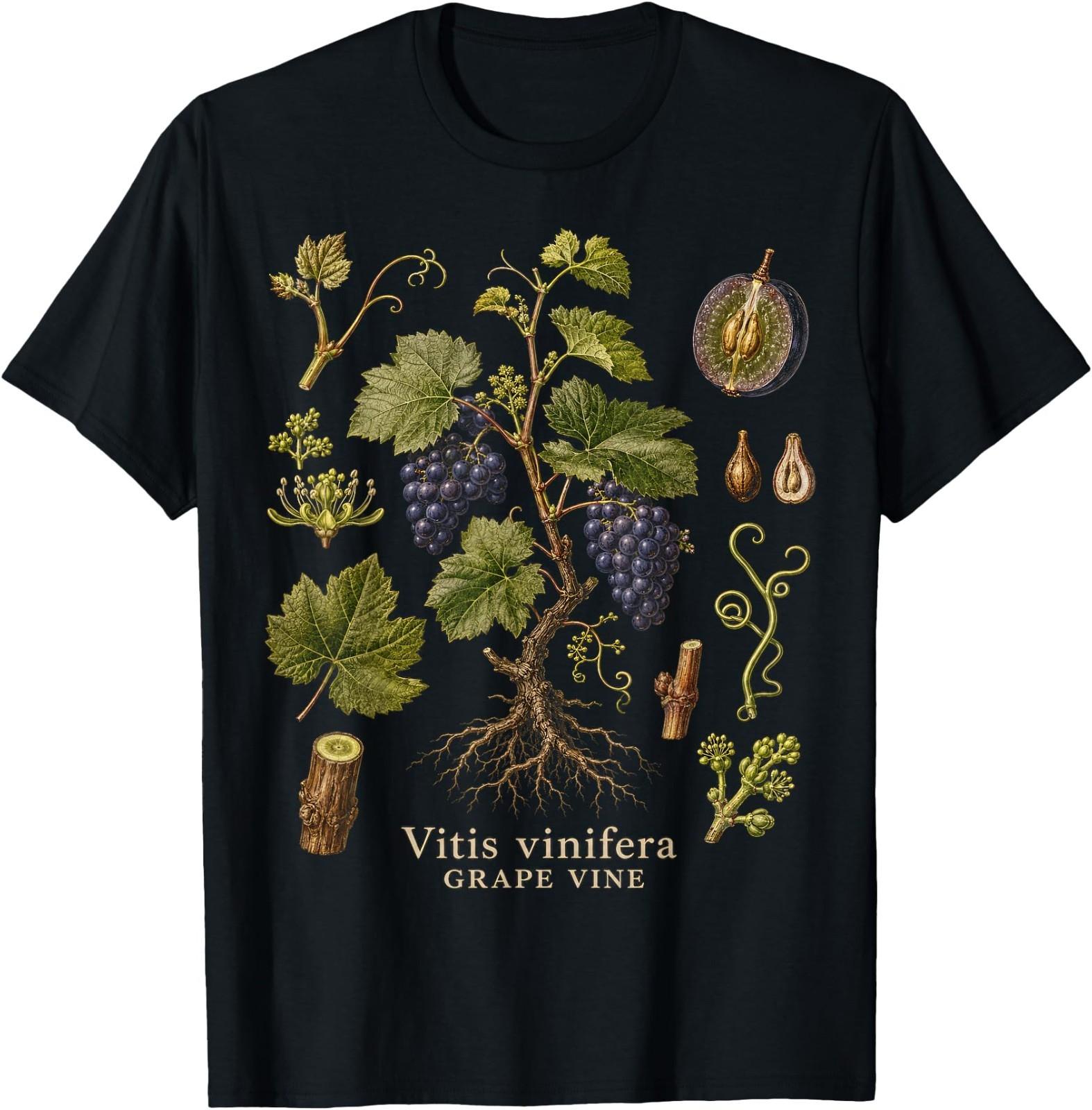 Grape Vine Botanical Anatomy Vintage Nature Study Art T- Unisex T-Shirt S