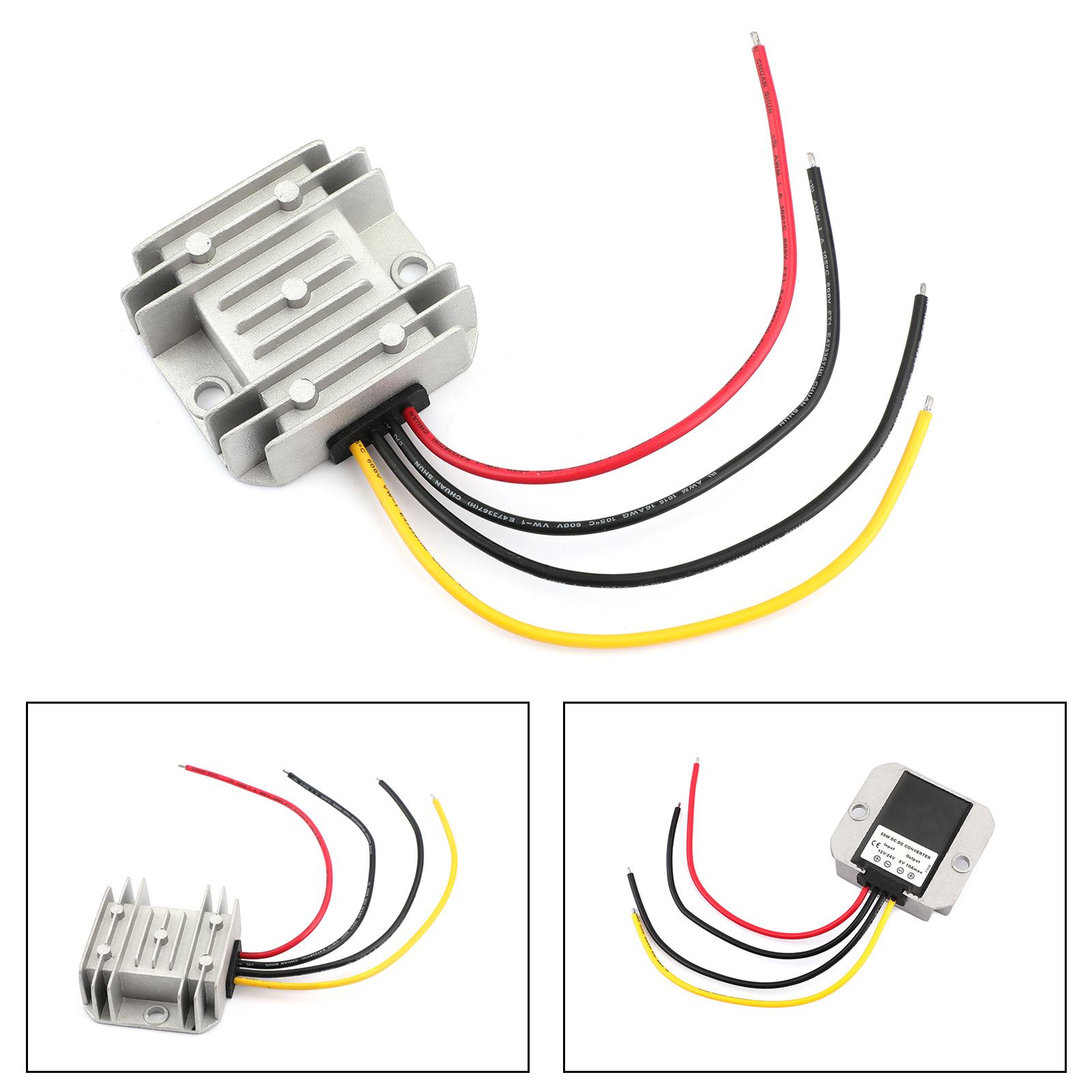 

Areyourshop WaterProof 12V/24V to 5V 10A 50W Step Down DC/DC Power Converter Regulator