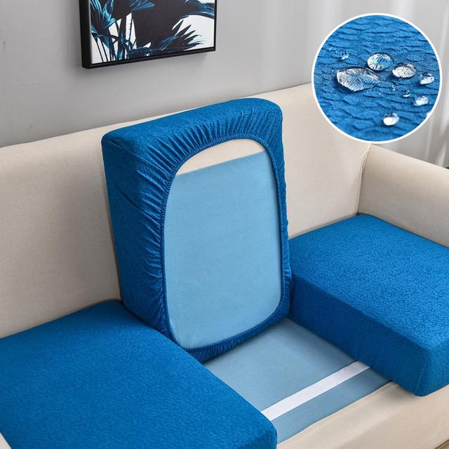 Jacquard Sofa Chair Seat Soft Cushion Cover Flexible Waterproof Sofa Cover For Living Room Furniture Protector For Pets Kids Removable