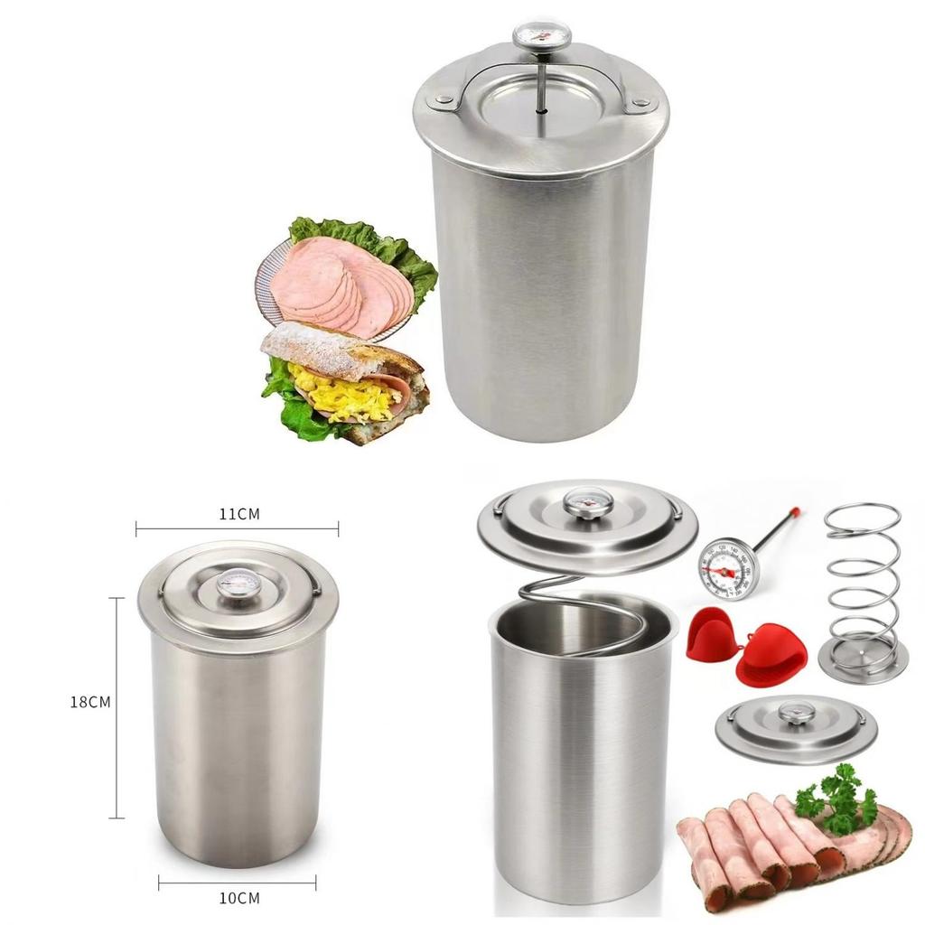 Stainless Steel Meat Steamer With Thermometer For Home Cooking And Gift