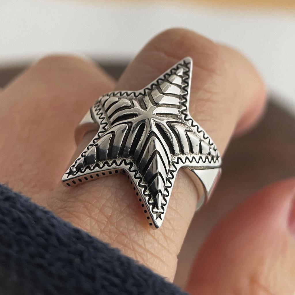925 Sterling Silver Rings for Women Couple Minimalist Handmade Simple Retro Flower Heart Ring Fine Jewelry Gift Prevent Allergy