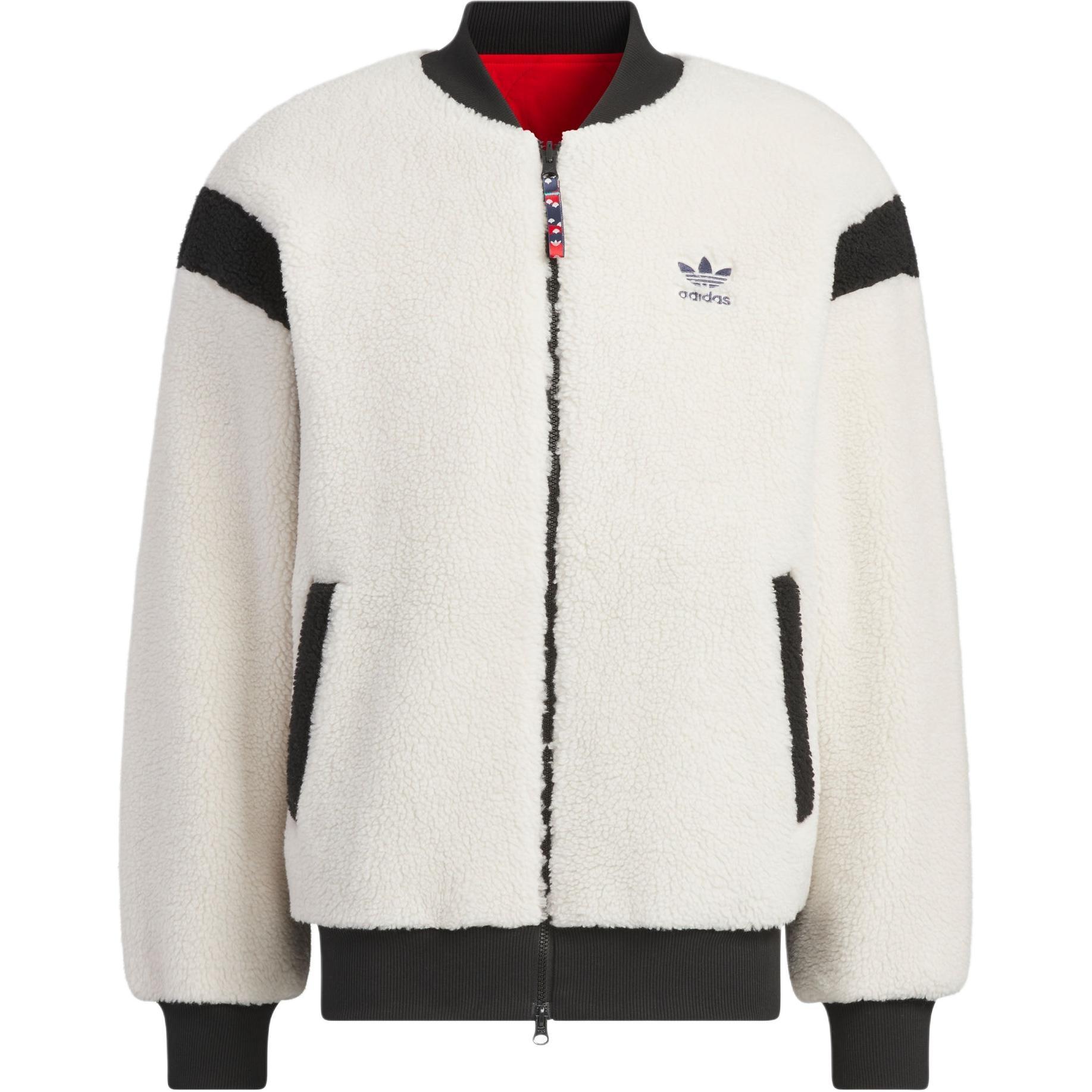 adidas Originals x Feifei Ruan Reversible Sherpa Jackets Asia Sizing  White Red  Men s IX4214 XXS