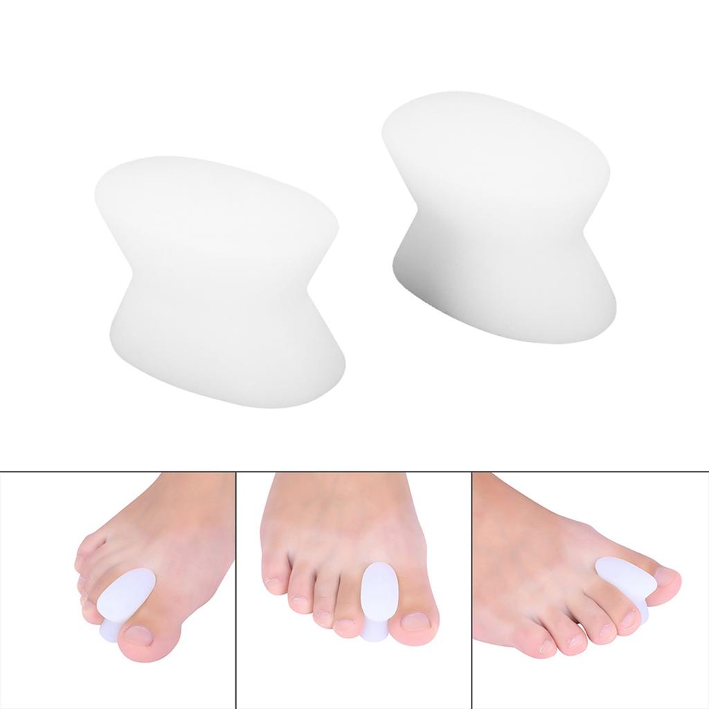 1 Pair Silicone Gel Toe Protector Straightener Separator Alignment Pain Relief LJ