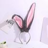 Bandas para el pelo de felpa con orejas de conejo largas para niñas, accesorios para la cabeza, diadema, accesorios para vestido, mujer, niña, cosplay, lolita, cosplay, accesorios para el pelo