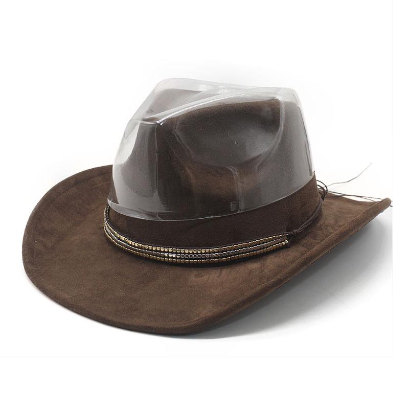 Suede High-End Top Hat, Retro Cowboy Hat For Men And Women, Western Tibetan Famous Cow Head Felt Hat