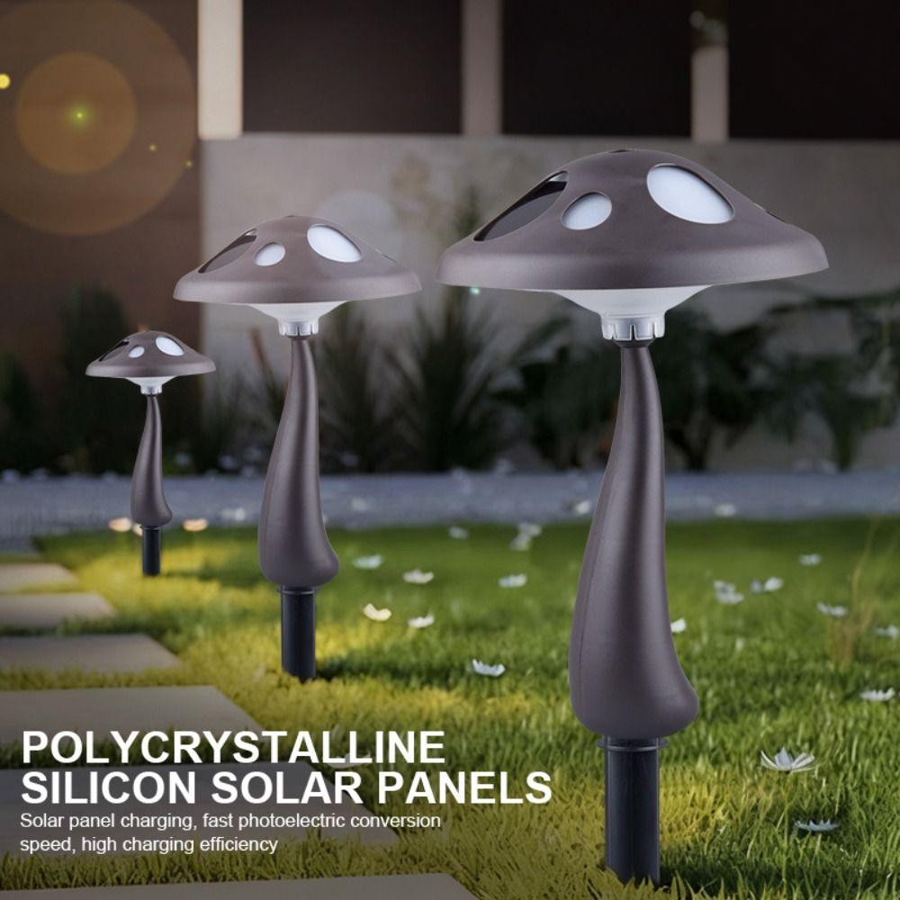 Waterproof Design Solar Powered Mushroom Lights Automatic Big Mushrooms Solar LED Mushrooms Weather Resistant Simulation Design