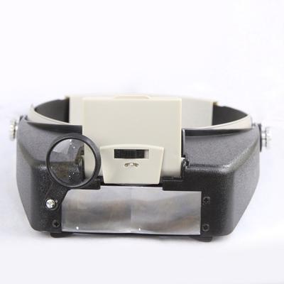 Stirnbandlupe mit LED Lupe zum Lesen Optivisor Vergrößerungsglas Lupen Schmuck Uhrenreparatur mit 2 LED-Leuchten
