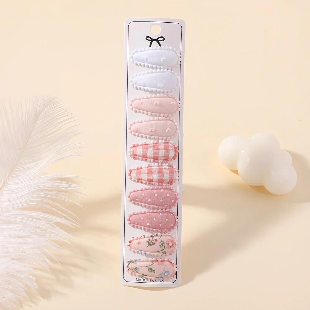 

РАДУЖНЫЕ БАНТЫ 10 шт./набор Мини Хлопковые Заколки для Волос с Цветами и Принтом в Клетку для Девочек Прекрасные Заколки Головные Уборы Детские Аксессуары для Волос