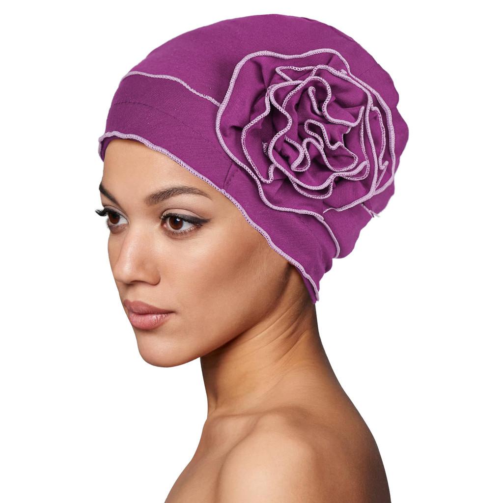 Turban Womens Floral Stretch Care Hat For Summer And Winter Fashion Accessories