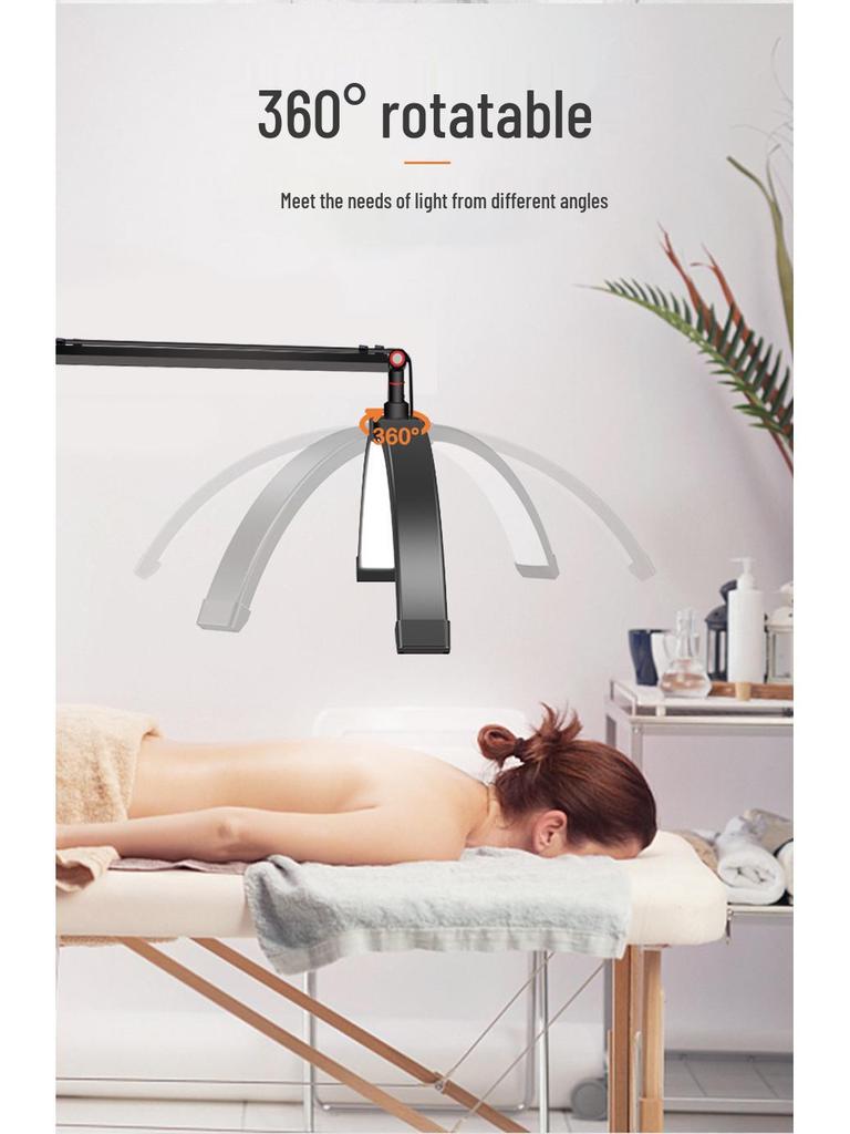 16" Half-Moon Beauty Light 20W with Articulated Arm for Nails, Microblading, Eyebrows, Eyelashes, Extensions, and U-Shaped Light