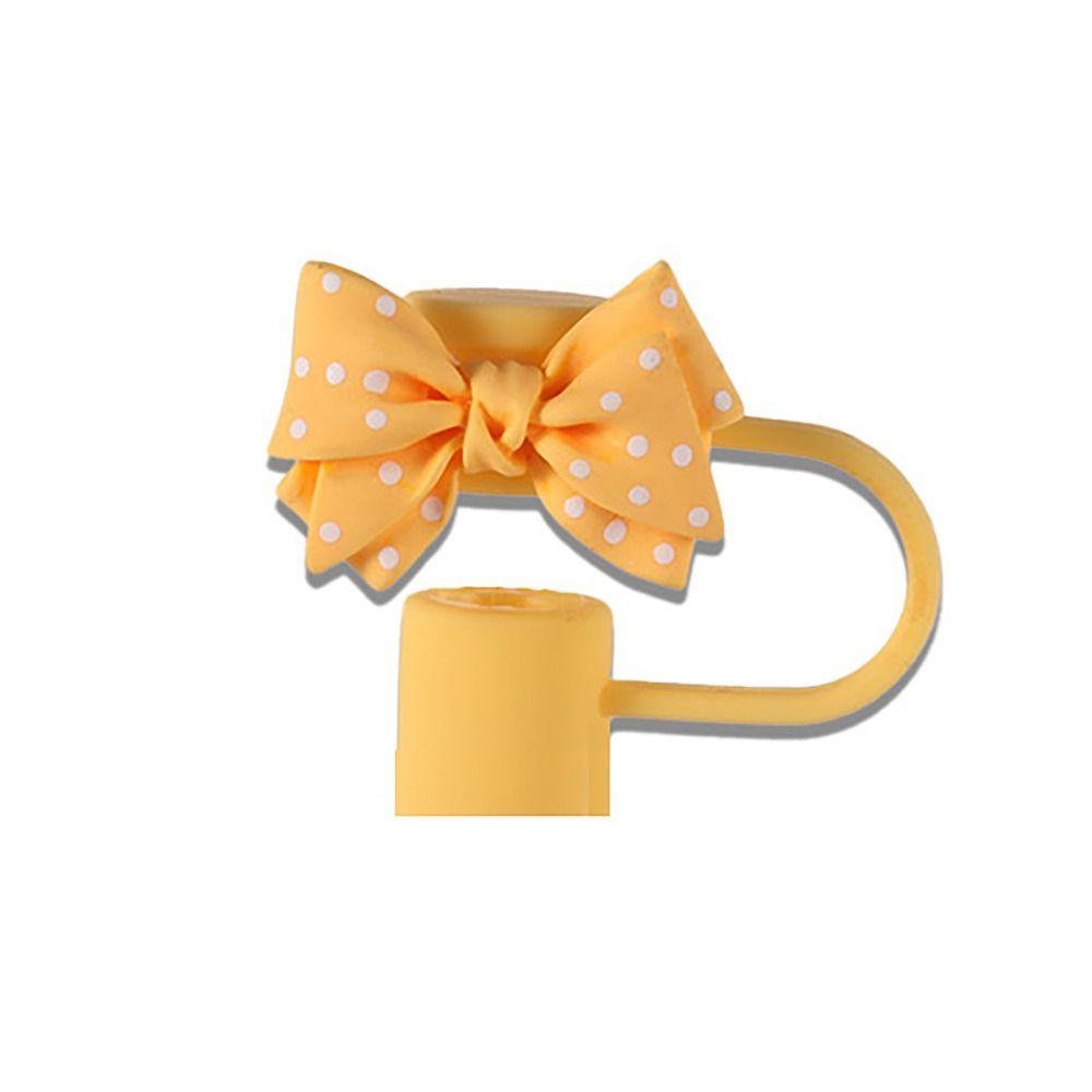 

Пылезащитный топпер для соломинки, соломинки с бантиками, крышки для кончиков соломинок, колпачок для соломинки для соломинки Stanley 10 мм жёлтый