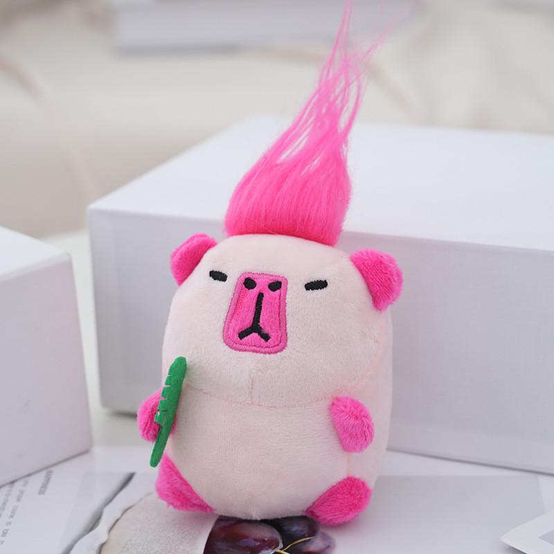 

Adorable Capybara Plush Keychain Soft And Cuddly Stuffed Animal Gift In Pink Or Brown