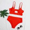 Ladies' Fashionable U-Neck Top+Underwear Split Swimsuit Swimsuit Bikini