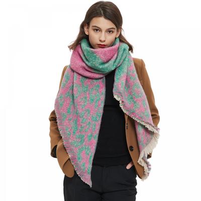 Herbst Winter Weibliche Plaid Leopard Print Schal Warm Schal