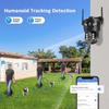 6K 12MP WiFi IP Outdoor Three Lens 10X Zoom PTZ Auto Tracking Home Security Protection 4K Video Camera