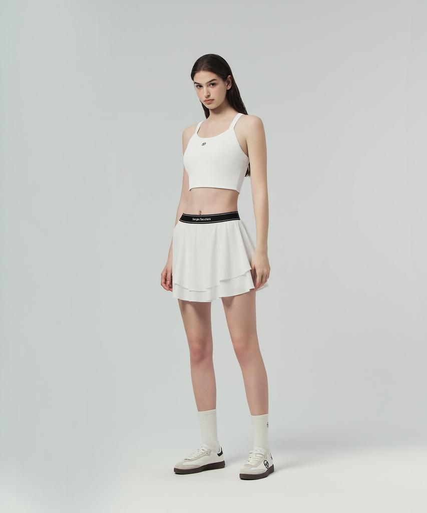 SERGIO TACCHINI W Flying Layered Skirt (White)