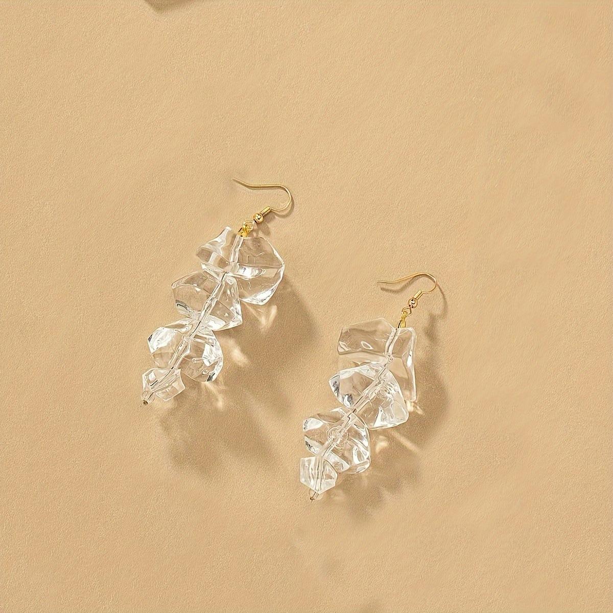 

Fashion pendant irregular earrings белый