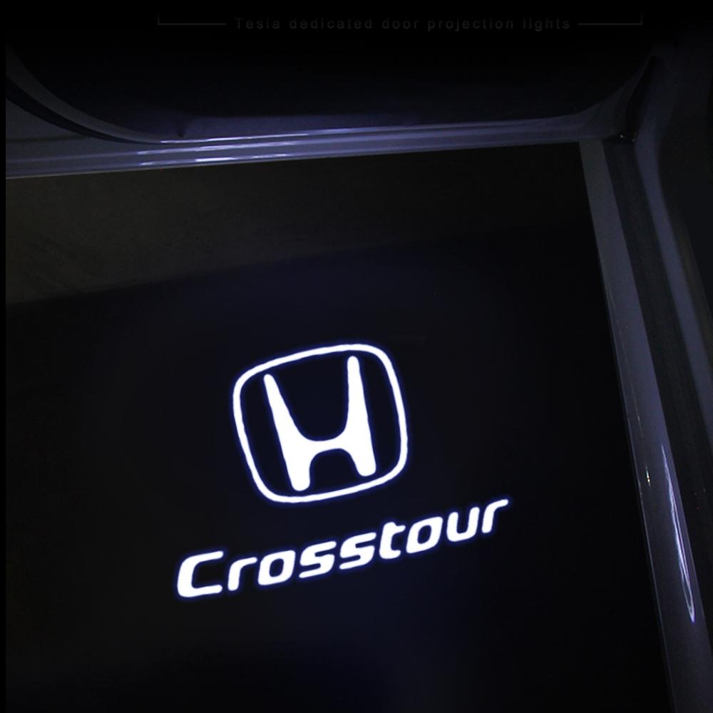 For Honda Acc02pcs/set For Honda Accord Odyssey Elysion CR-Z Spirior Auto Accessories Car Door Welcome Light Led HD Projector Lamp