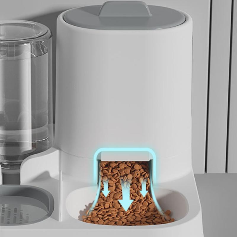 1-Pack Automatic Gravity-Fed Cat Water Dispenser & Feeder - Spill-Proof Large Capacity One-Piece Design