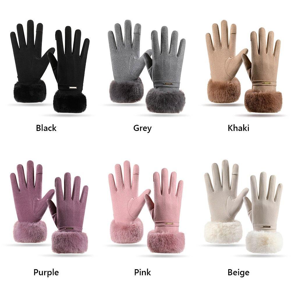 Waterproof Cold-proof Gloves Windproof Touch Screen Gloves Cute Winter Warm Gloves Cold Weather
