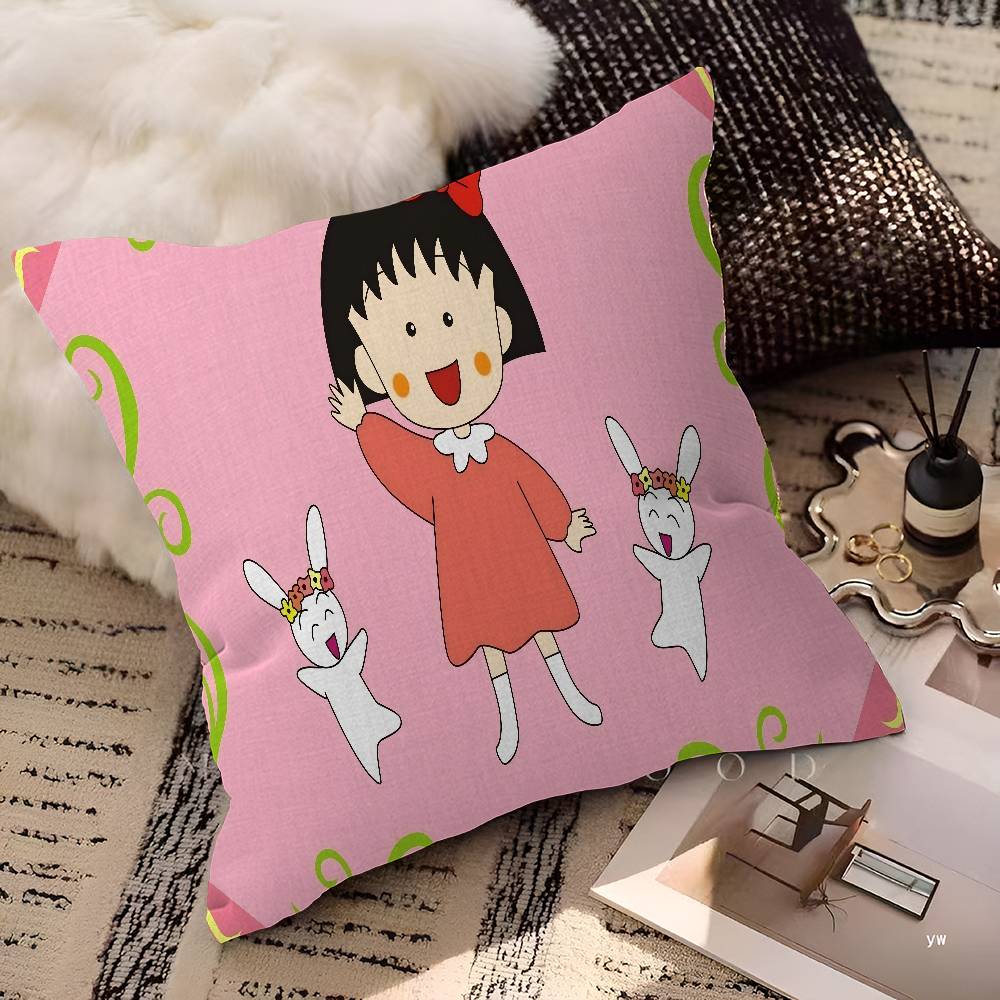 

CChibi Maruko Chan Cushion Cover Decorative Pillow Sofa Home Decor case pillow cases 30x30 cm
