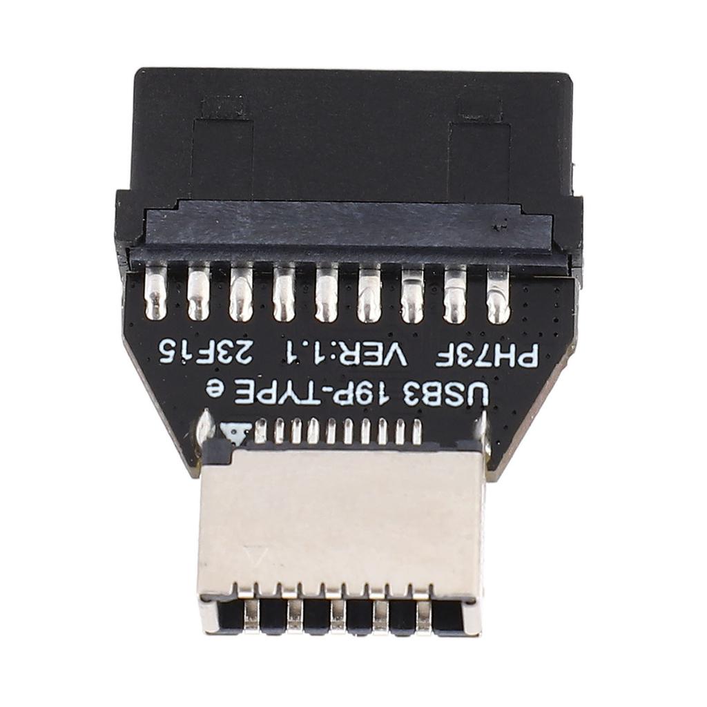 USB 3.0 19P 20P To Type E 180 Degree Adapter 10Gbps USB Type E Header Converter with Front Type C