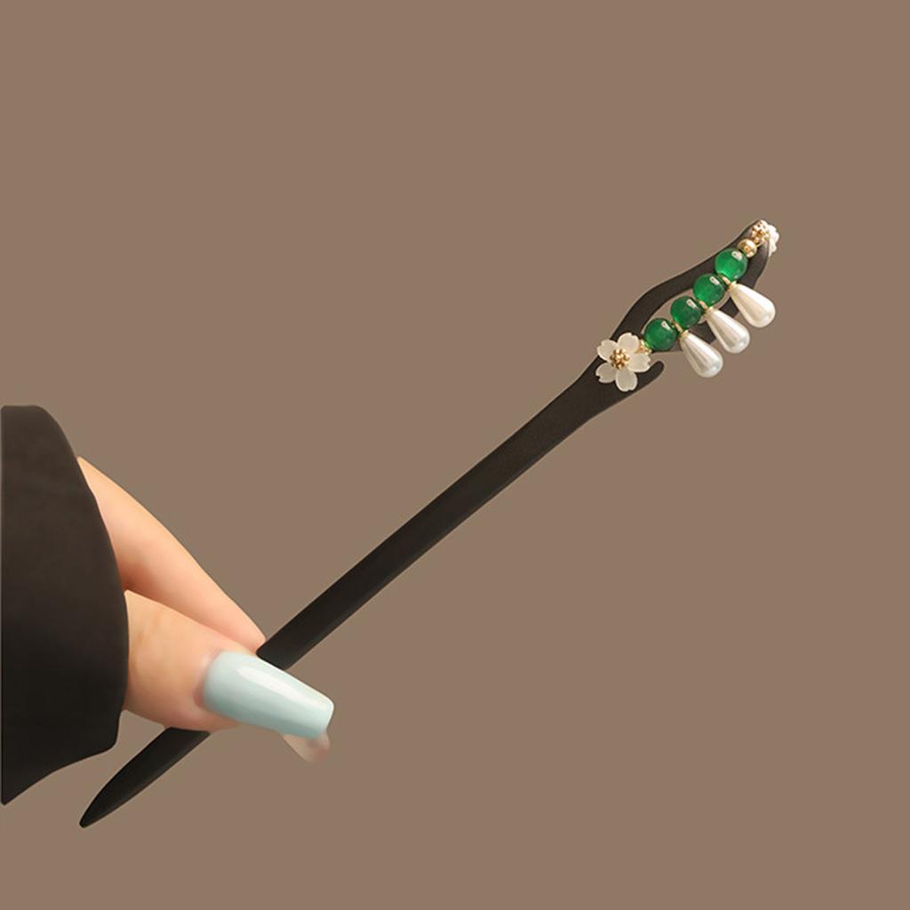 Chinese Style Wood Hairpin Vintage Lotus Hair Stick Handmade Rosewood Hair Accessories for Women Vintage Hair Clips 1pcs