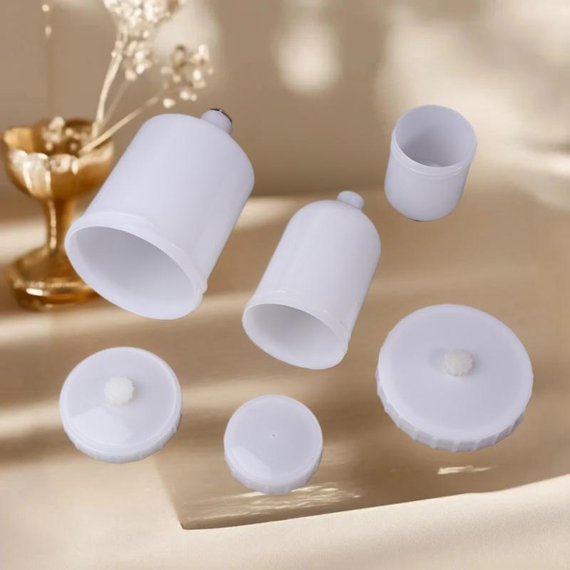 Practical 125/250/600ml Plastic Spray Cup for Paint, Air Gravity Feed with Thread Connector for Spray Gun Components