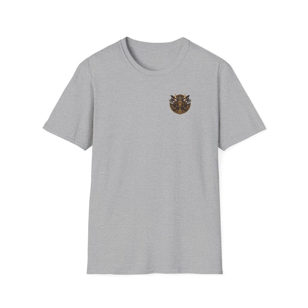 Viking Warrior Men T Shirts Norse Axe Shield Helmet Graphic Tees Unisex Cotton Tops