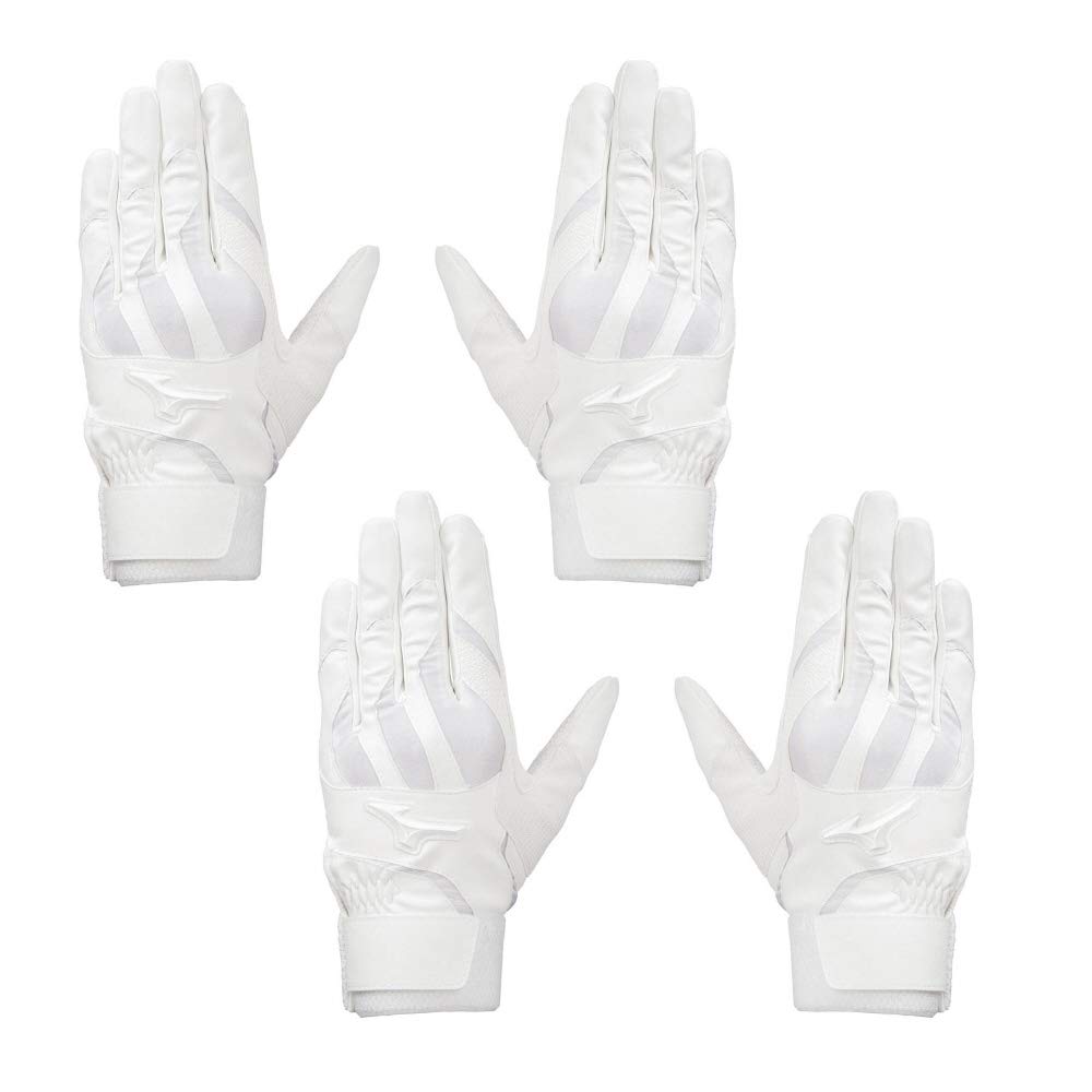 

Mizuno Baseball Batting Gloves HS2 Pair Set Limited White (20SS Edition) (Handstrap) 1EJEH02010