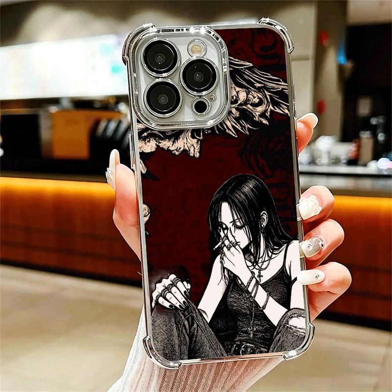 NaNa Osaki Anime Plating Phone Case For Iphone 16 17 Pro Max Air 16E 14 15 Plus 12 13 Mini Anti-Fall Airabag Cover