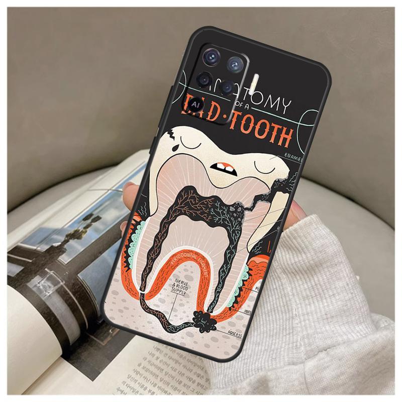 Human Tooth Anatomy Case For Oppo A74 A94 A54 A18 A38 A58 A78 A98 A80 A60 A40 A96 A76 A16 A15 A17 A57 A77 A5 Pro