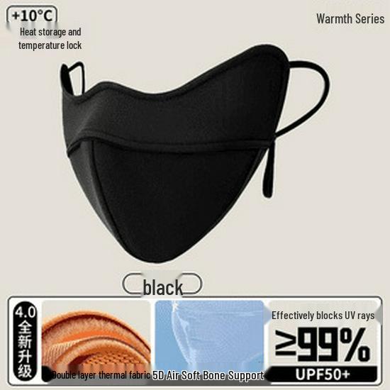 

5D Fishbone Warm Mask: Thick, Windproof & Cold-Resistant Outdoor Cycling Face Mask with Eye Protection, Washable