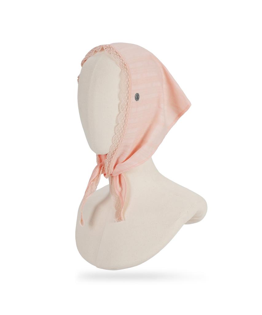 Bajal Va Curved Oval Metal Lace Bandana Pink