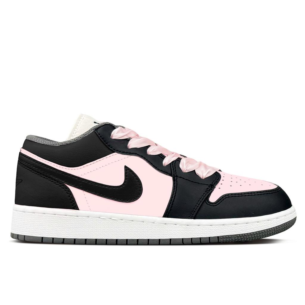 Jordan Air Jordan 1 Abrasion Resistant Low top Vintage Basketball Shoes Women's Strawberry Pink 553560-152(Team153-)