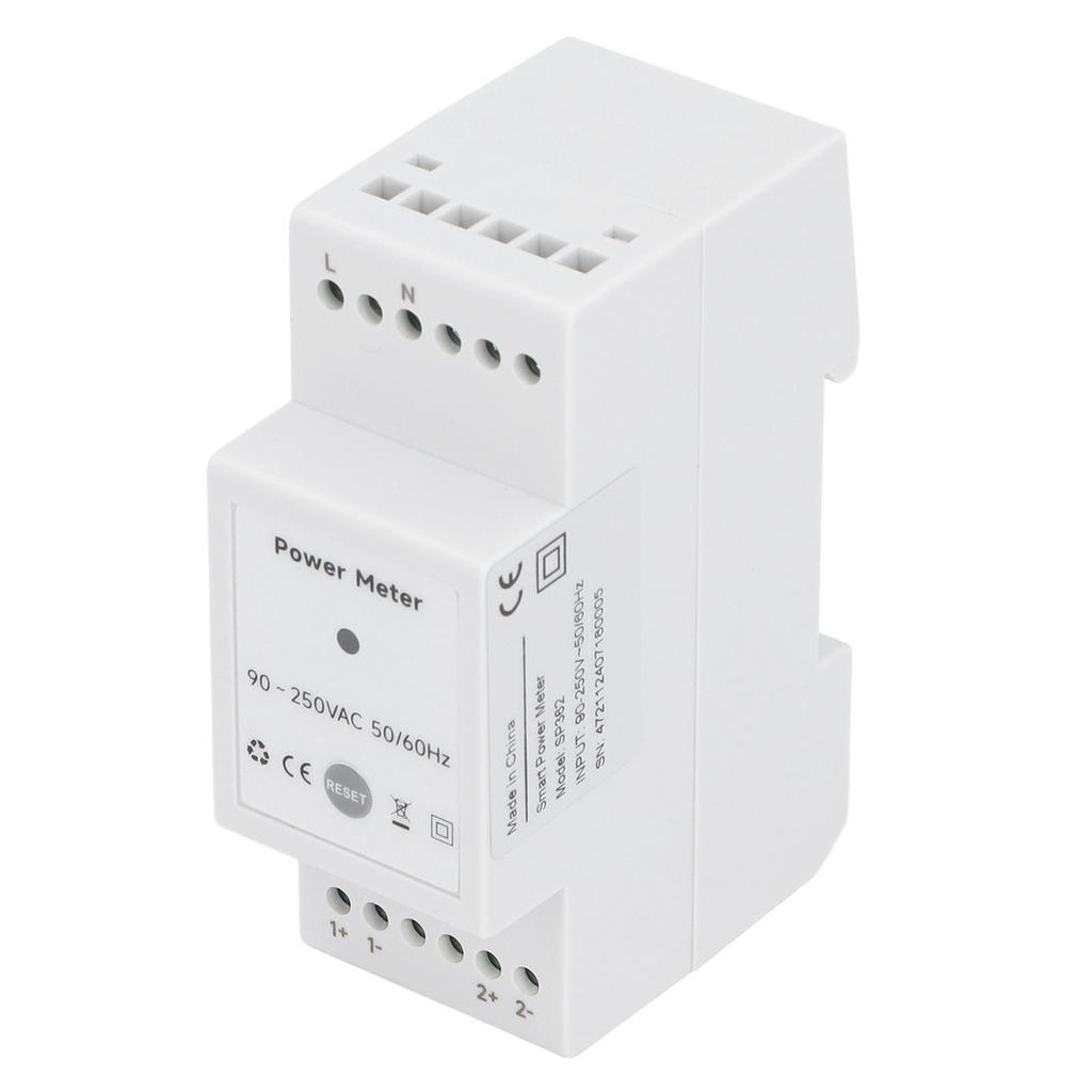 WiFi Energy Meter with 2 80A Clamp Current Transformer Single Phase KWh Power Multimeter for Solar PV System 90‑250VAC