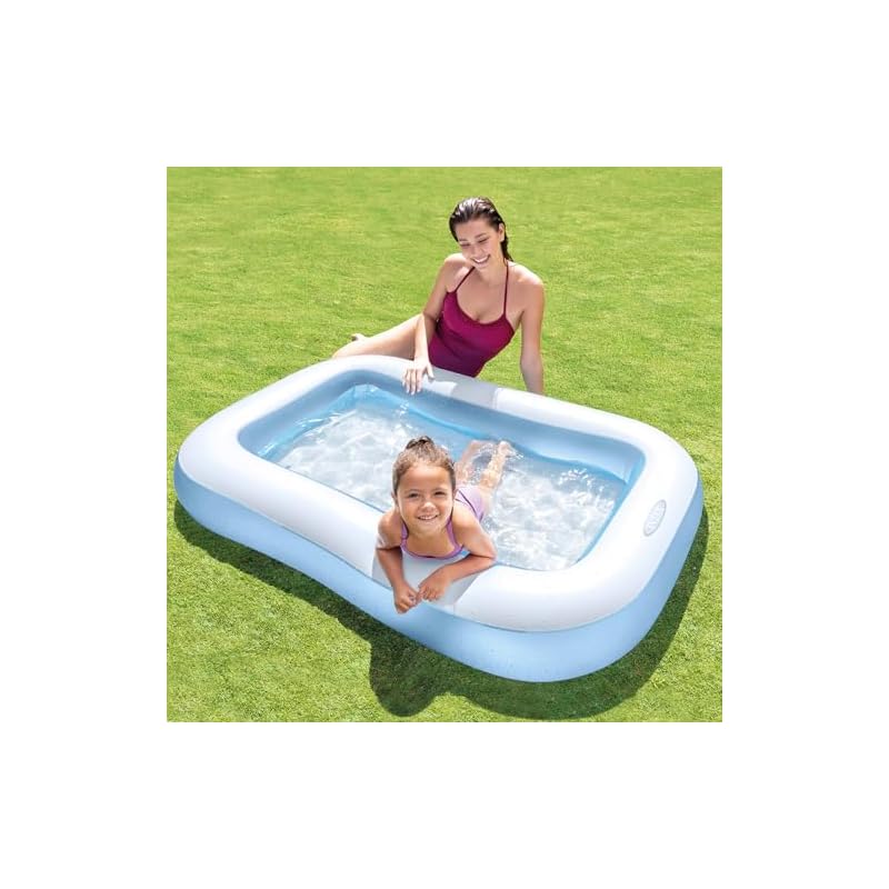 INTEX Rectangular Baby Pool 166cm X 100cm X 25cm Light Blue 57403NP