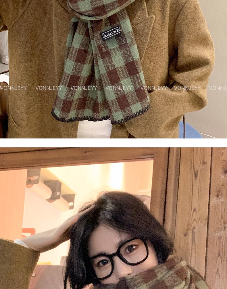 Women's Green Plaid Scarf: Trendy, Versatile, and Warm for 2024 Autumn/Winter