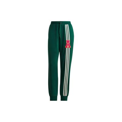 Letter Logo Printed Striped Sports Pants Women Bottoms Dark-Green IC5240