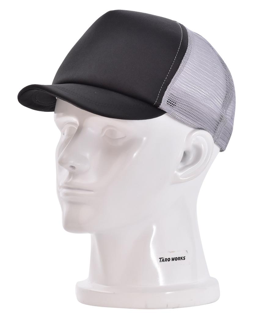 TARO WORKS Trail Running Short Trucker Cap, Brim, Cap, Gray/Black