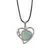 Minimalist Natural Stone Heart Pendant Necklace - Trendy Valentine's Gift for Her
