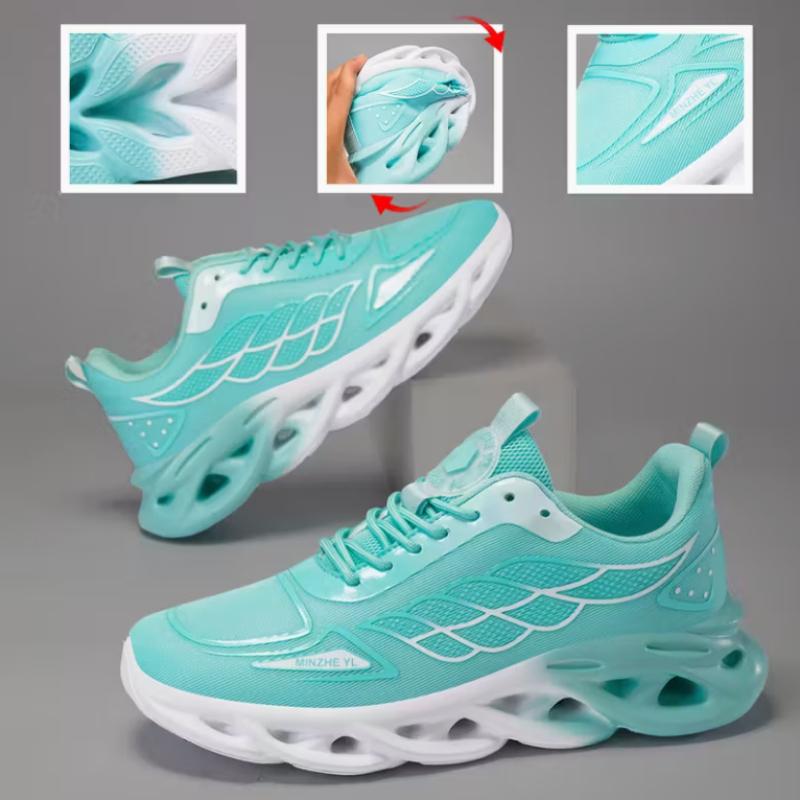 Springtime And Summertime Women'S Shoes Knitted Mesh Breathable Athletic Running Shoes Stylish Unisex Lightweight Walking Vulcanized Shoes