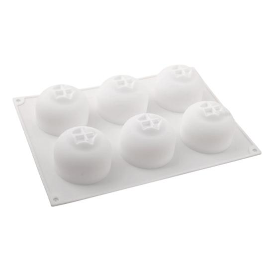 Silicone Baking Mold 6-Cavity Blueberry Non-Stick Flexible Cake Mold for Candy Chocolate Reusable Dishwasher Safe Bakeware for DIY Kitchen