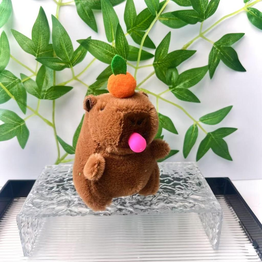 Bubble Capybara Colorful Plush Keychain Stuffed Animal Doll Decoration Pendant
