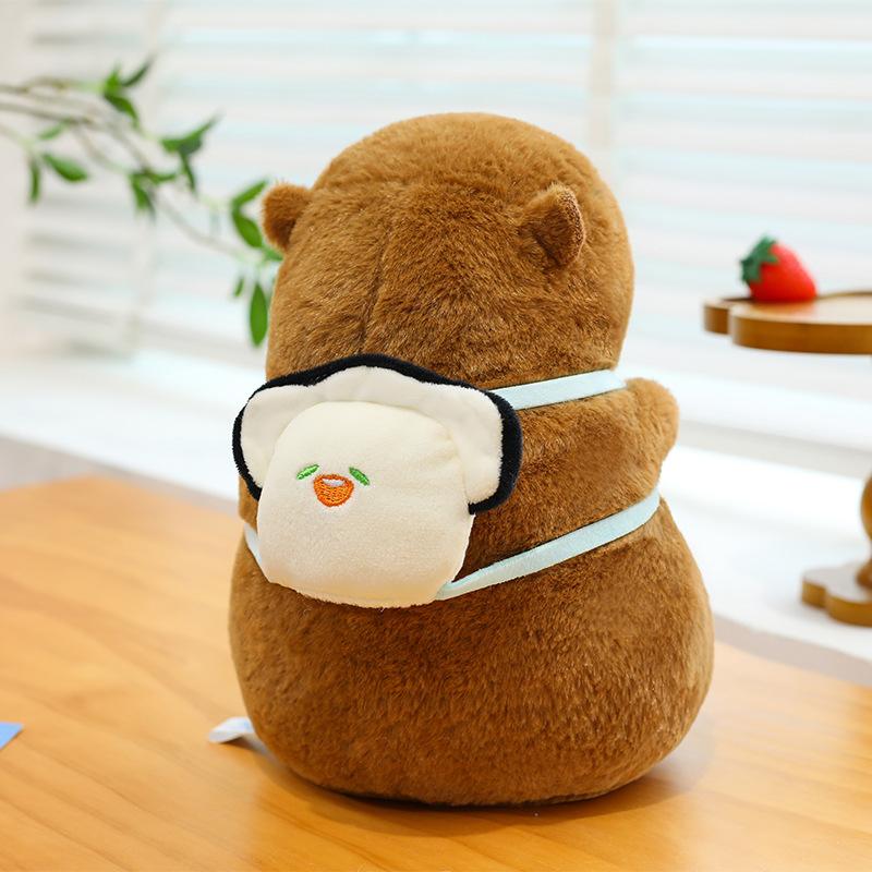 Backpack Cartoon Pibala Plush Toy Hamburger Capybara Doll Children Comfort Doll