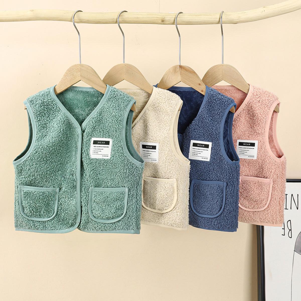 

Детский жилет Теплый жилет Модный жилет для девочек и мальчиков 90cm