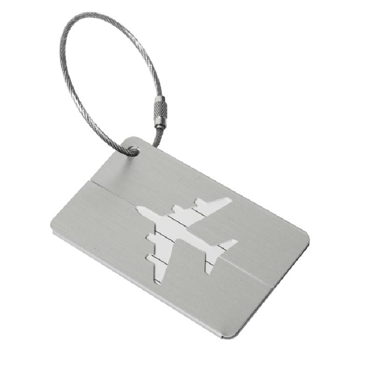 Airplane-Shaped Metal Luggage Tag and Dog Tag Business Gift